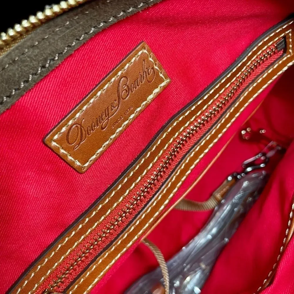 NWT Dooney & Bourke Suede Domed Satchel